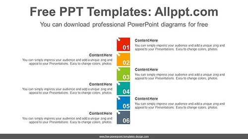 Numbering square list PowerPoint Diagram Template