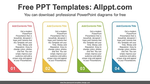 Numbering Text Box PowerPoint Diagram