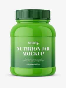 Nutrition jar mockup - glossy