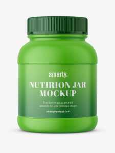 Nutrition jar mockup - matte