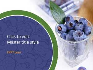 Nutrition Plan Blueberries PowerPoint Template