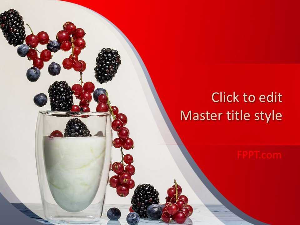 Nutritive Yogurt PowerPoint Template