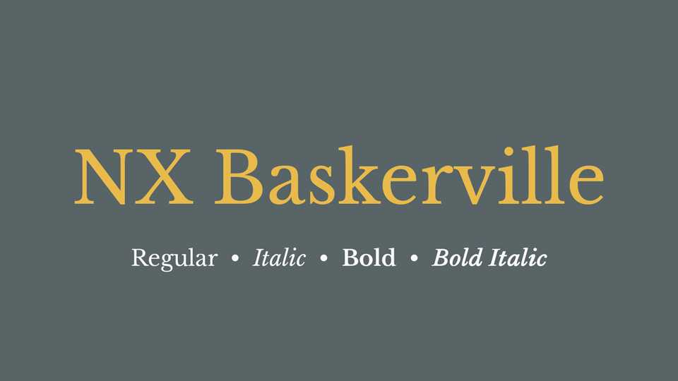 NX Baskerville Font Family › Fontesk