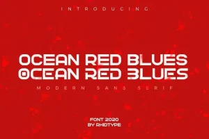 Ocean Red Blues Font
