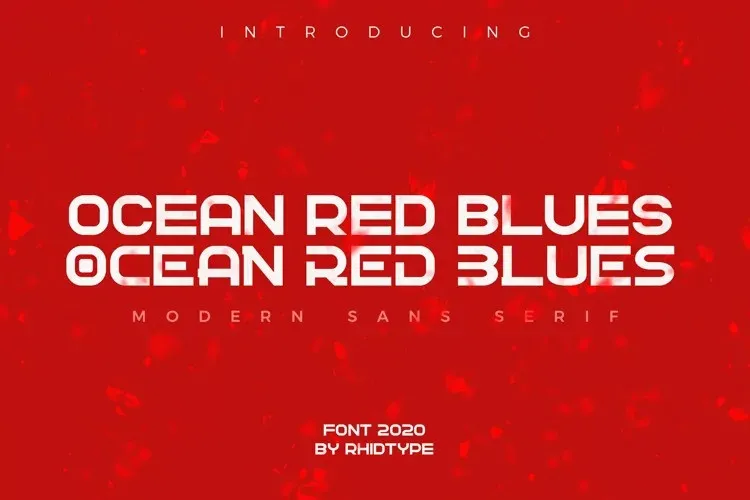 Ocean Red Blues Font