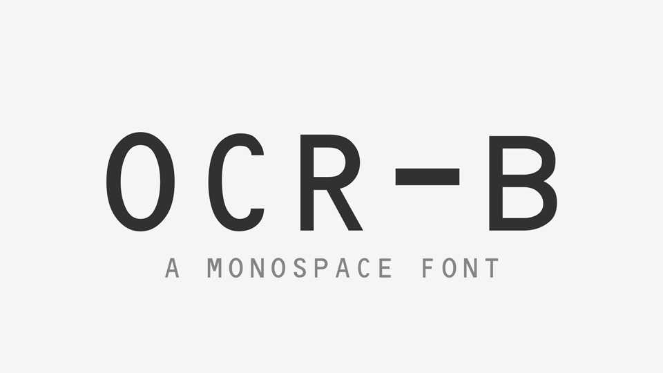 OCR-B Font › Fontesk