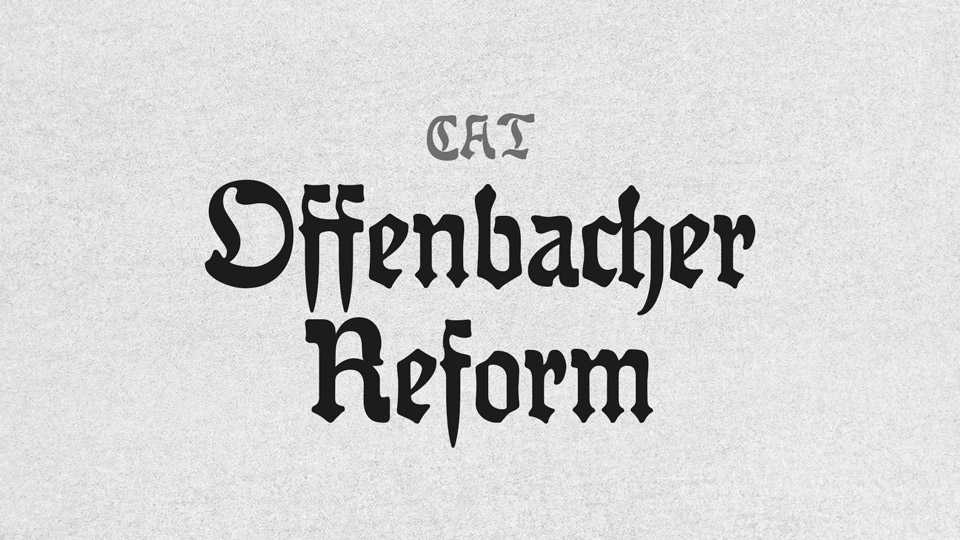 Offenbacher Reform Font › Fontesk