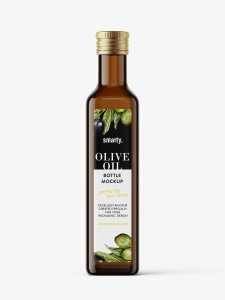 Oil bottle mockup / amber