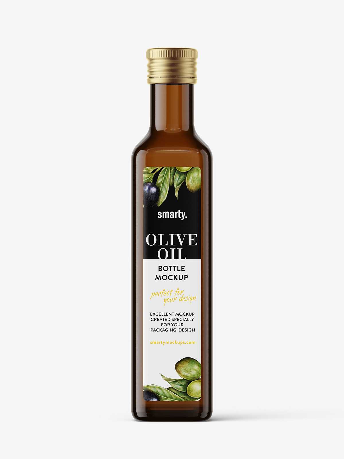Oil bottle mockup / amber