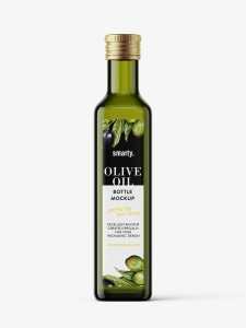 Oil bottle mockup / green