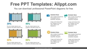Oil Drum Cube Chart PowerPoint Diagram