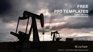 Oil pump jack PowerPoint Templates