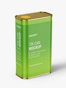 Oil tin can mockup