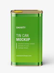 Oil tin can mockup