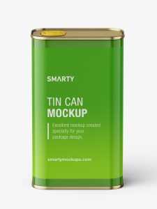 Oil tin can mockup