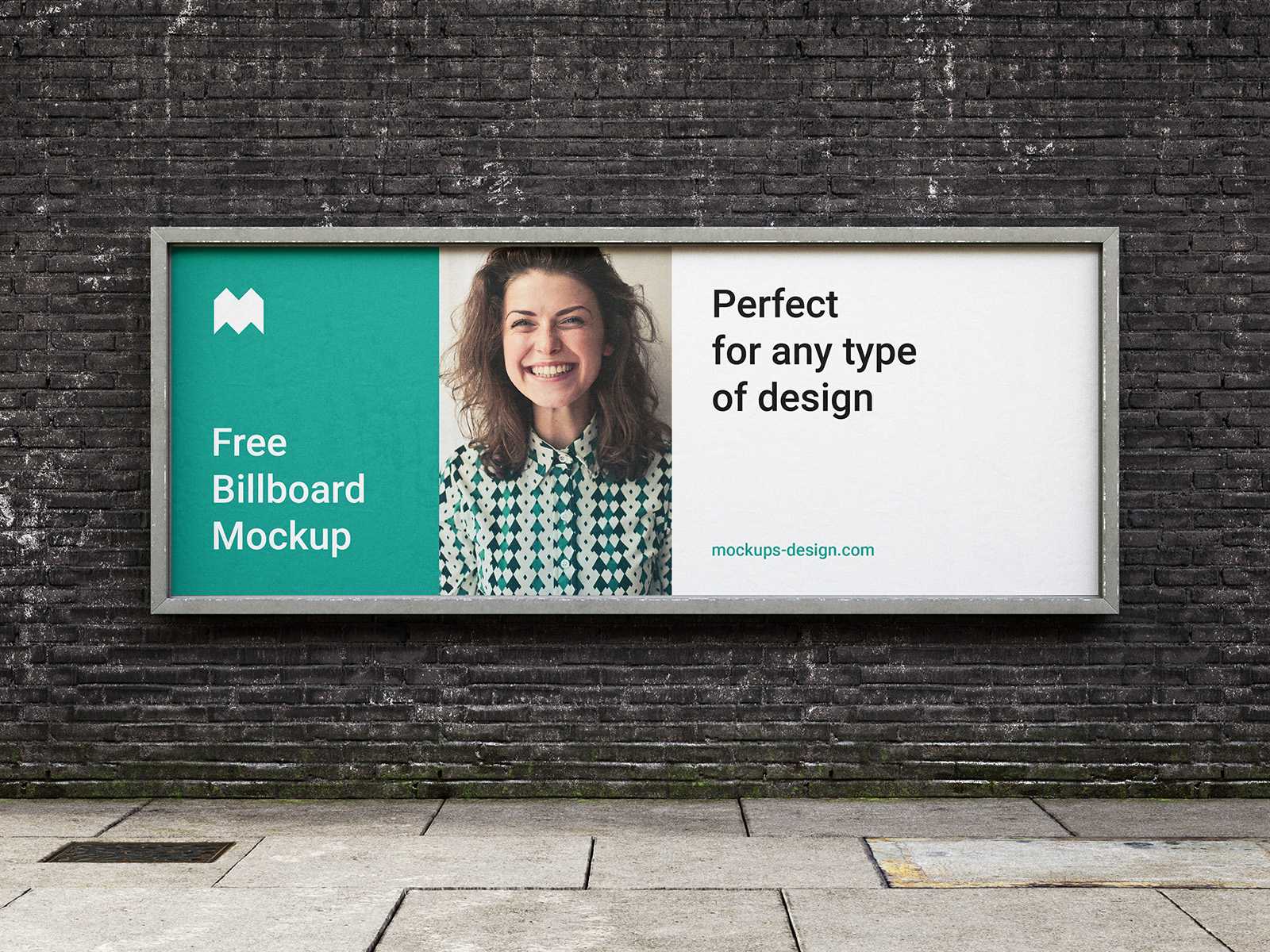 Old brick wall billboard mockup - Instant Download