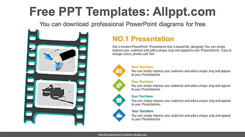 Old Cinema Film PowerPoint Diagram
