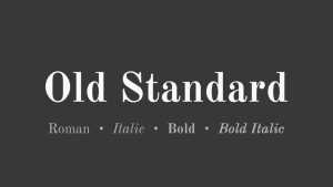 Old Standard Font Family › Fontesk