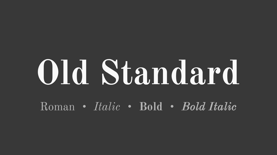 Old Standard Font Family › Fontesk