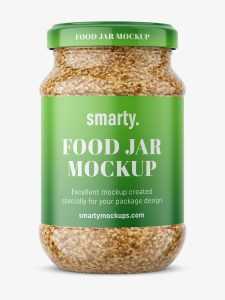 Old style mustard jar mockup