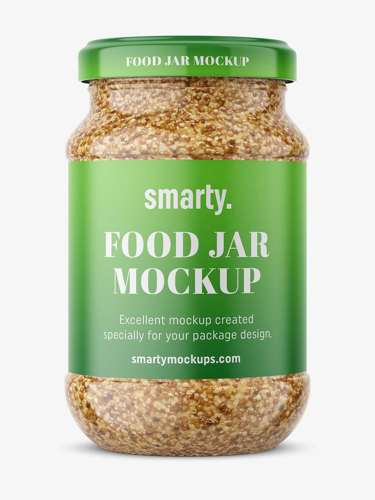 Old style mustard jar mockup