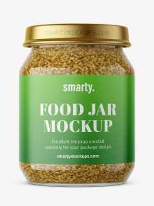 Old style mustard jar mockup
