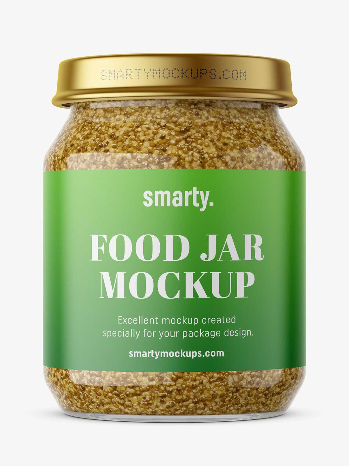 Old style mustard jar mockup