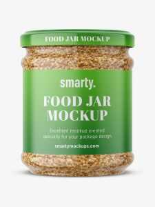 Old style mustard jar mockup