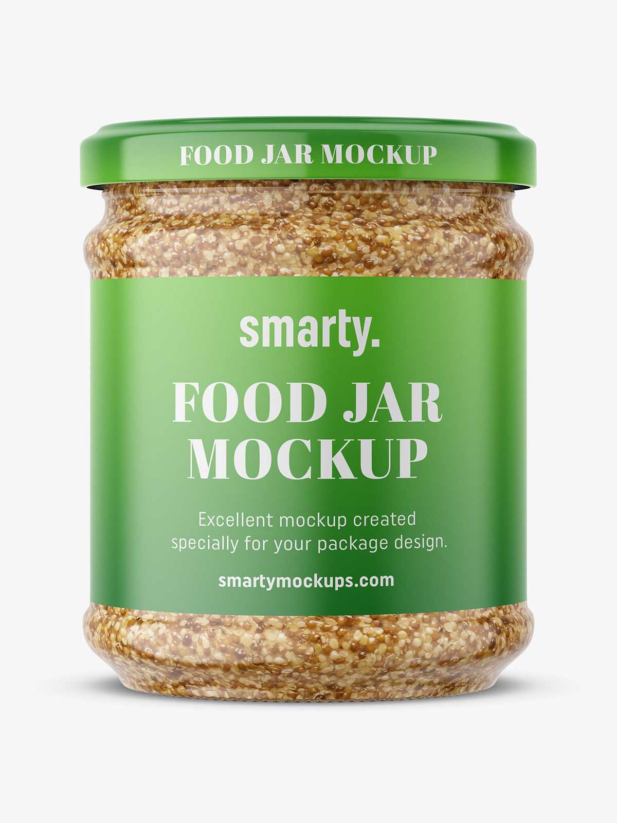 Old style mustard jar mockup