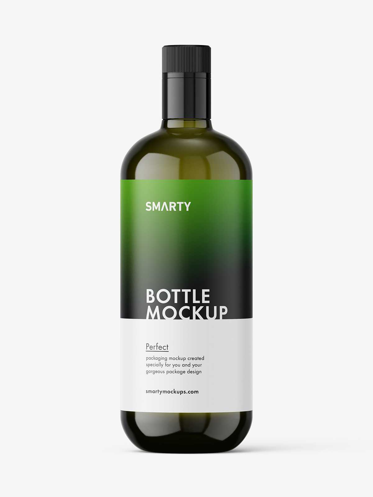 Olive bottle mockup / 1000 ml