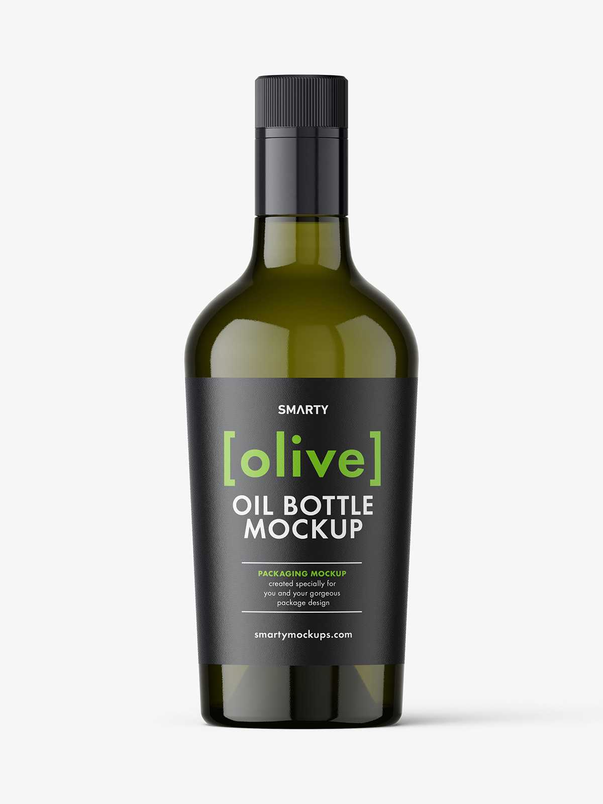 Olive bottle mockup / 500 ml