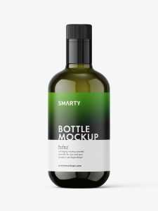Olive bottle mockup / 500 ml