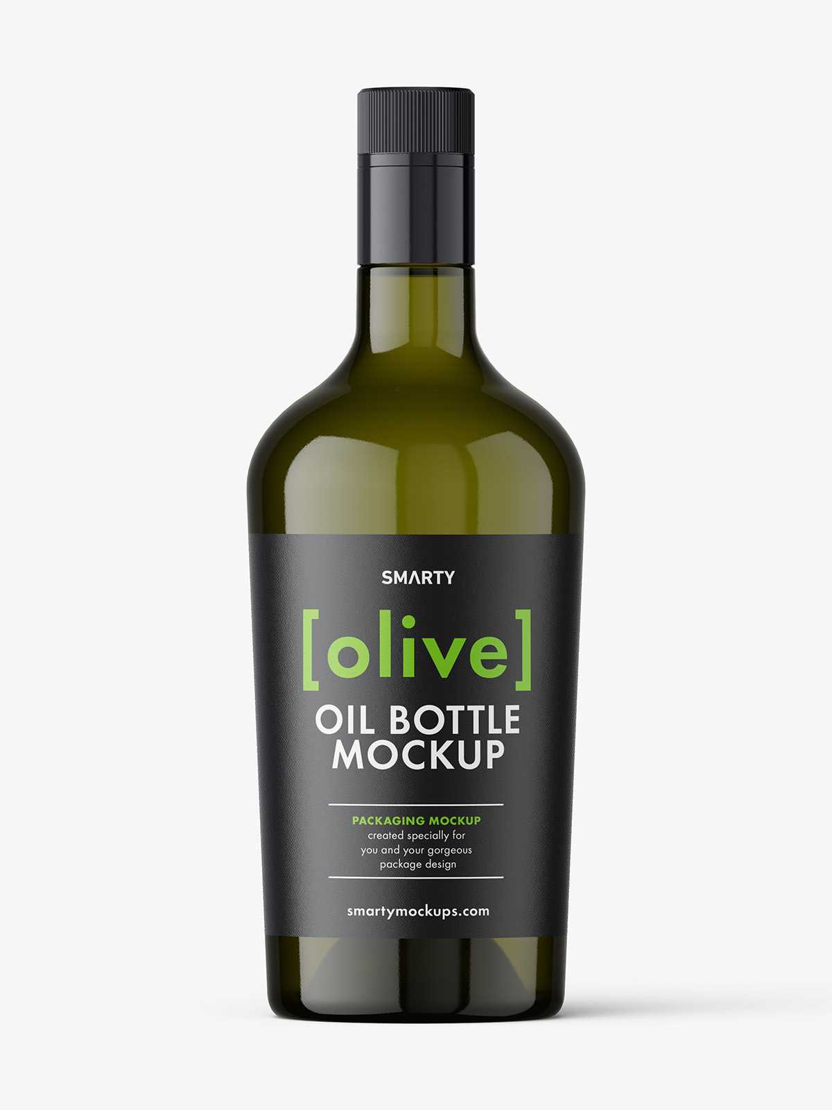 Olive bottle mockup / 750 ml