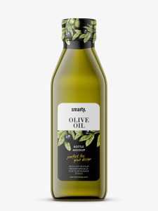 Olive oil bottle mockup