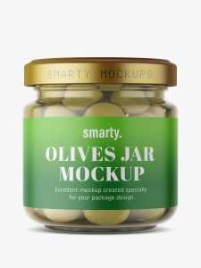 Olives jar mockup
