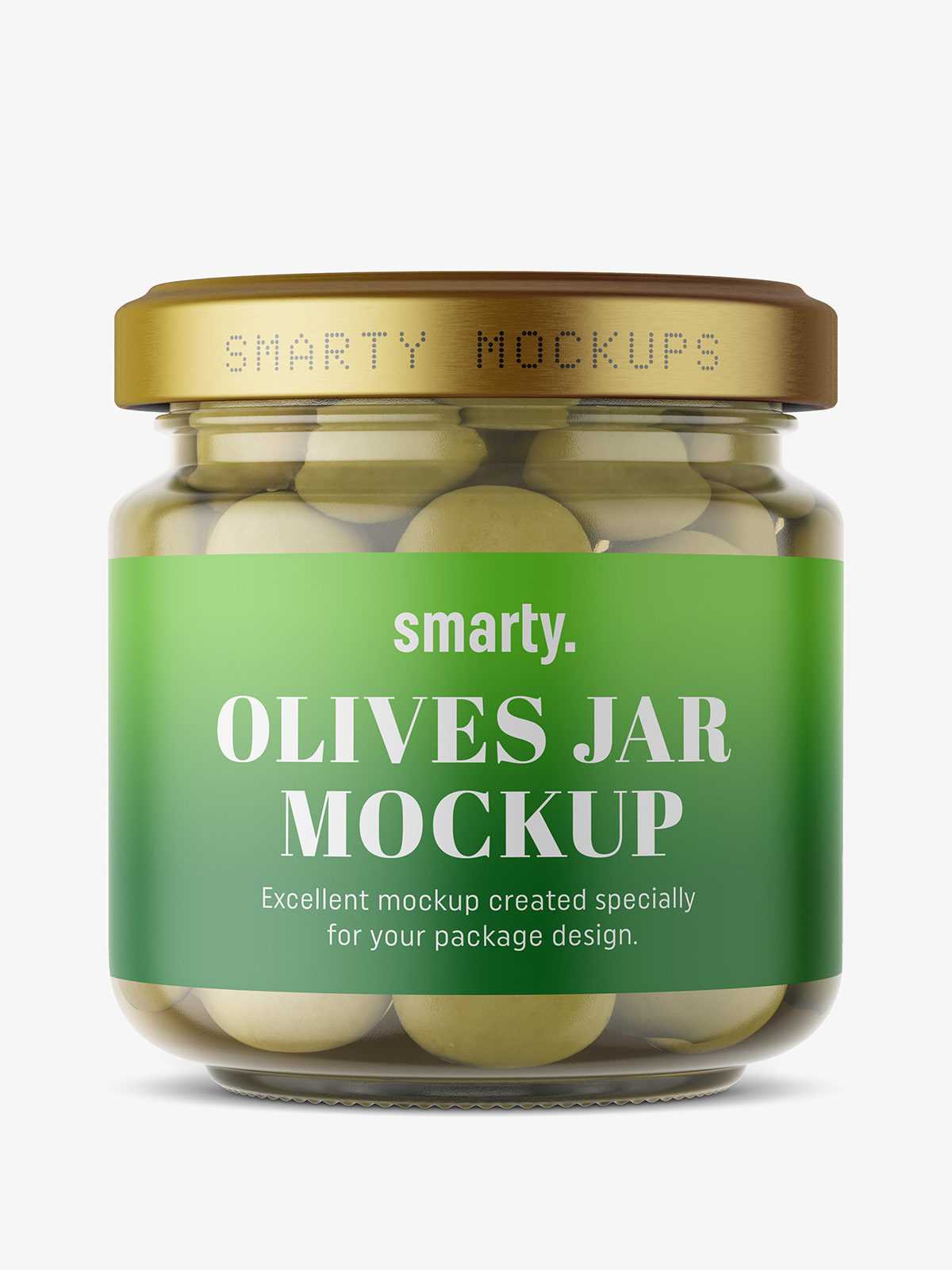 Olives jar mockup