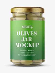 Olives jar mockup