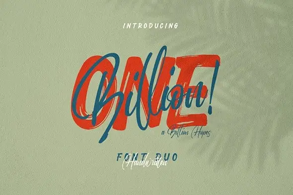 Onebillion Script Font Duo