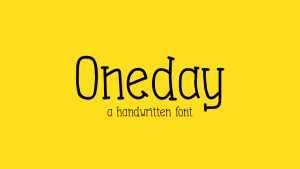 Oneday Font › Fontesk