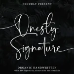 Onesty Calligraphy Font