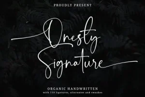 Onesty Calligraphy Font