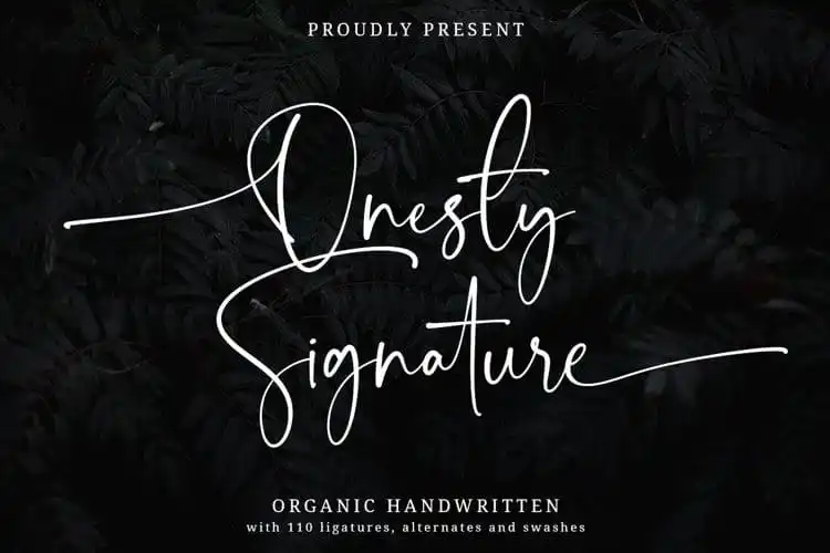 Onesty Calligraphy Font