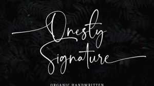 Onesty Signature Font › Fontesk