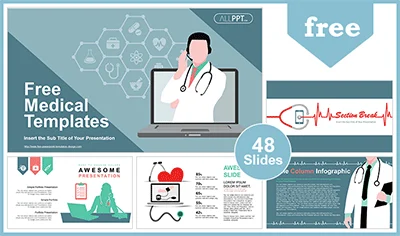 Online Doctor Medical PowerPoint Templates