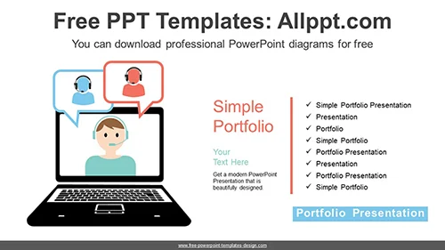 Online Learning PowerPoint Diagram Template