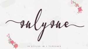 Onlyone Script Font › Fontesk