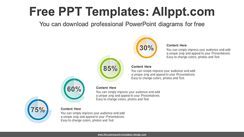 Opacity Pie Charts PowerPoint Diagram