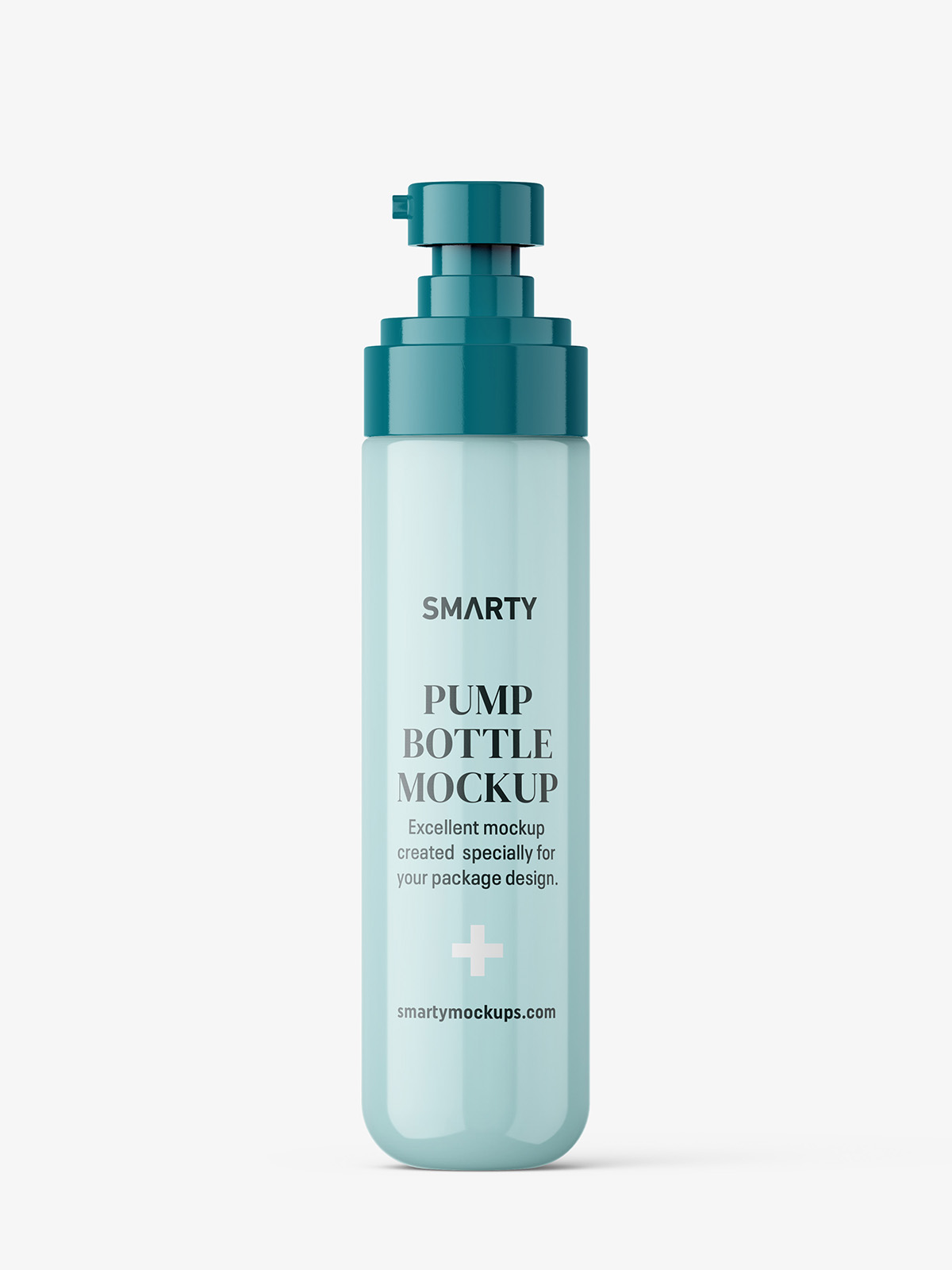 Opaque pump bottle mockup / 100 ml