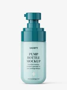 Opaque pump bottle mockup / 30 ml