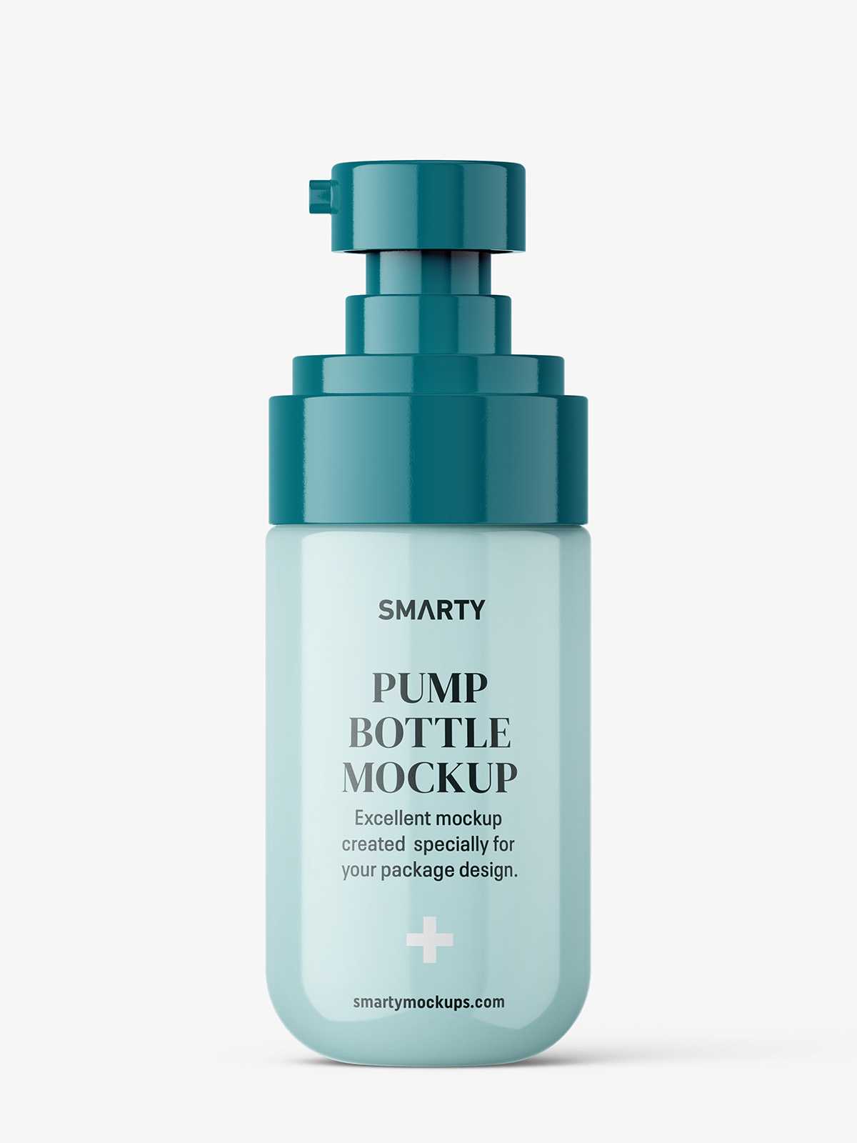 Opaque pump bottle mockup / 30 ml